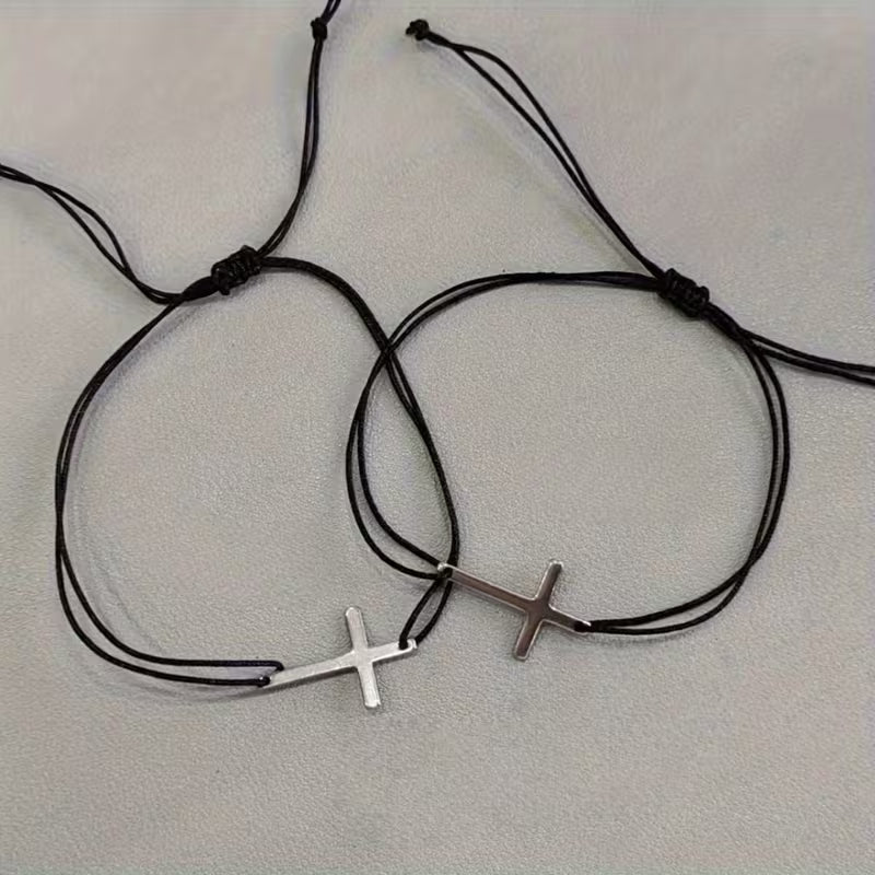 Cross Woven Bracelet set