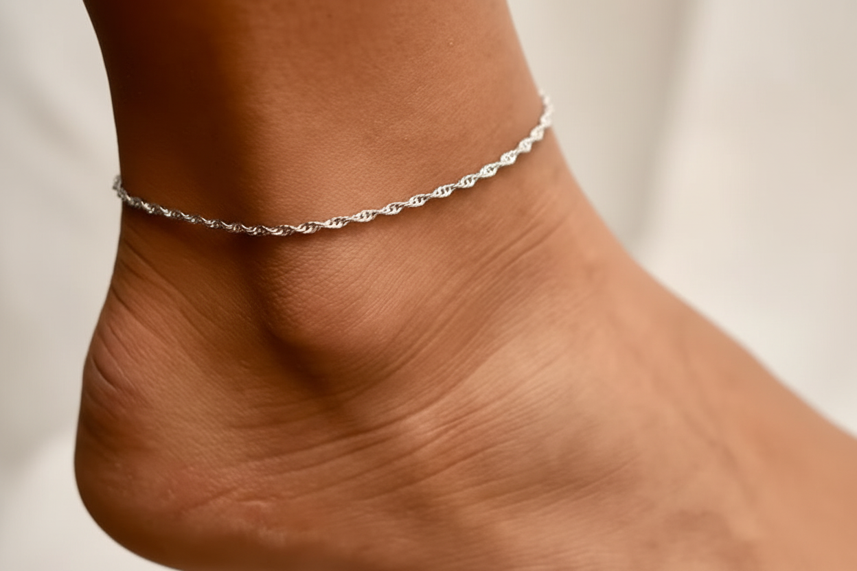 Dual Layer Twist Luxe Anklet