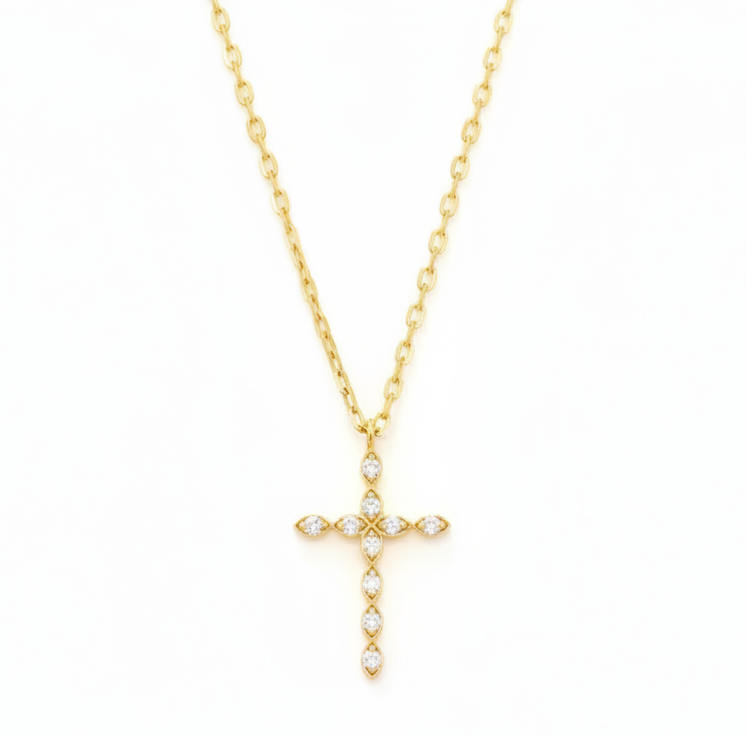 Grace Cross Crystal Necklace