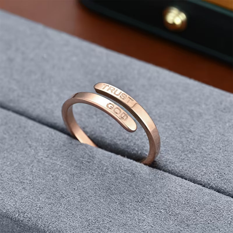 Unshaken Faith Engraved Ring