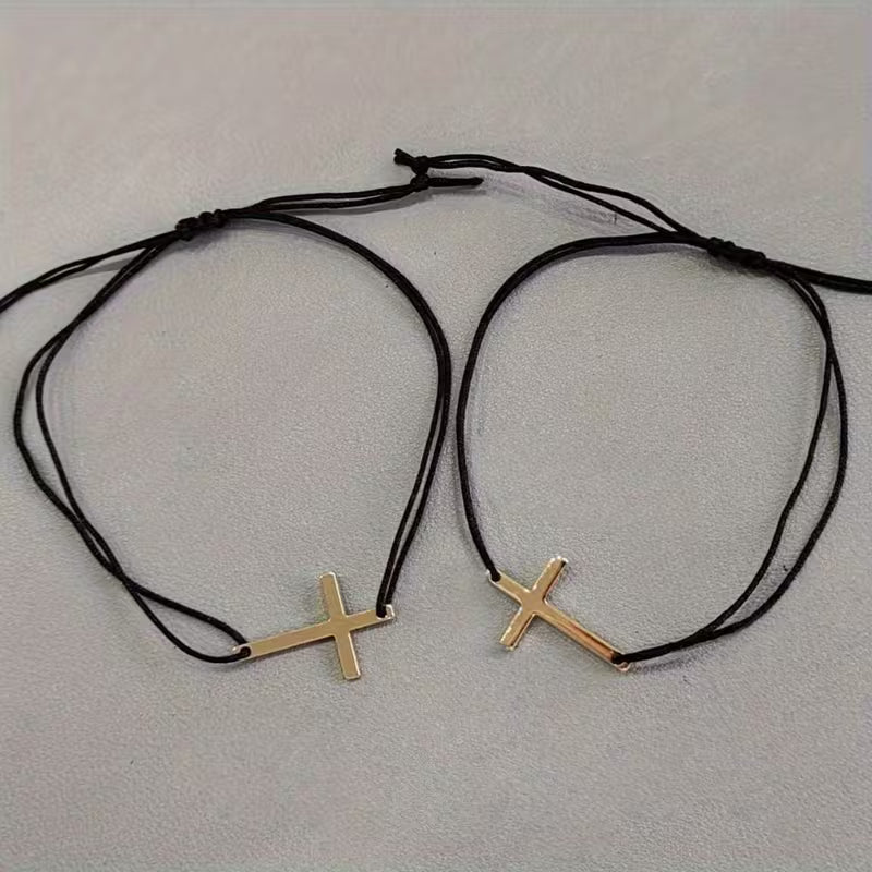Cross Woven Bracelet set