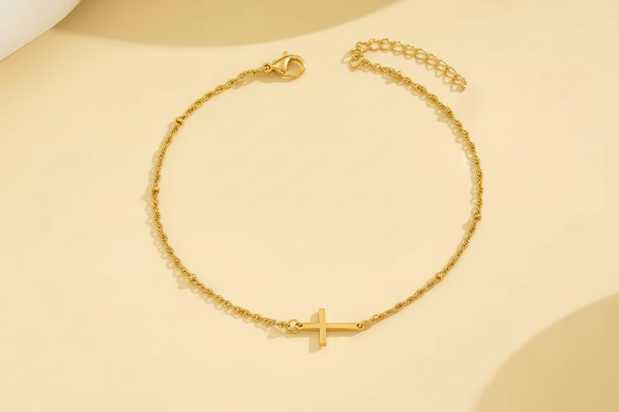 Grace Cross Anklet