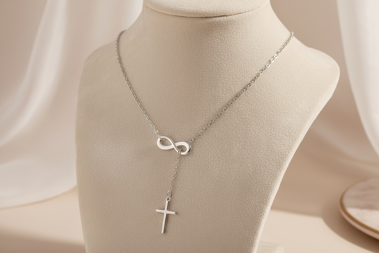 Endless Faith Infinity Cross Necklace