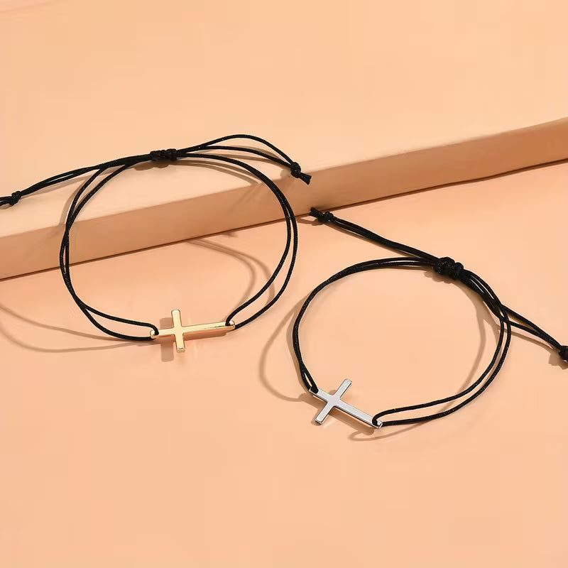 Cross Woven Bracelet set