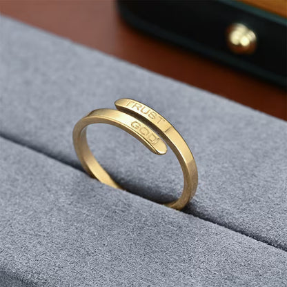 Unshaken Faith Engraved Ring