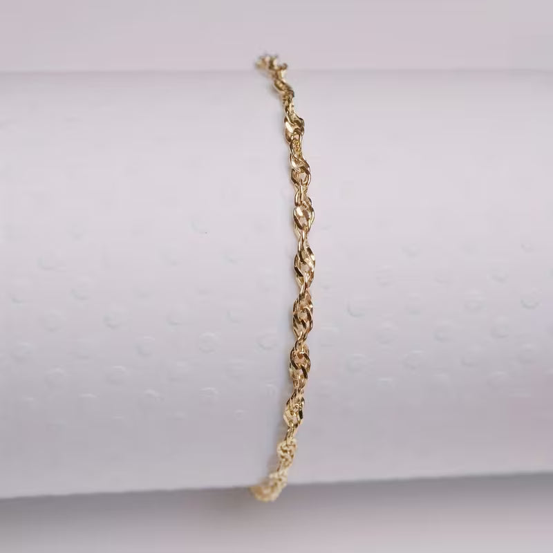 Dual Layer Twist Luxe Anklet