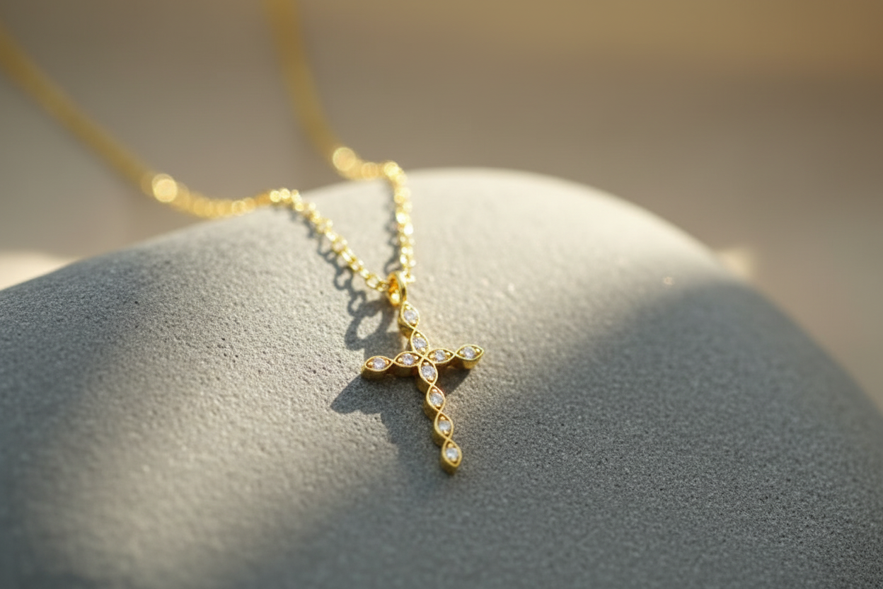 Grace Cross Crystal Necklace