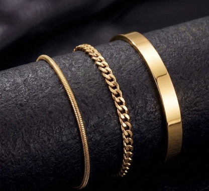 The Sovereign Stack Bracelet Set (3 Piece Men’s Bracelet Set)