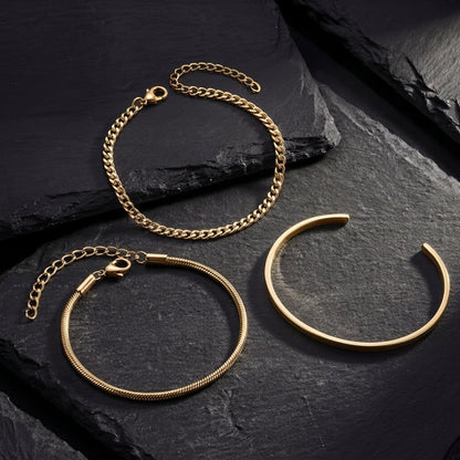 The Sovereign Stack Bracelet Set (3 Piece Men’s Bracelet Set)