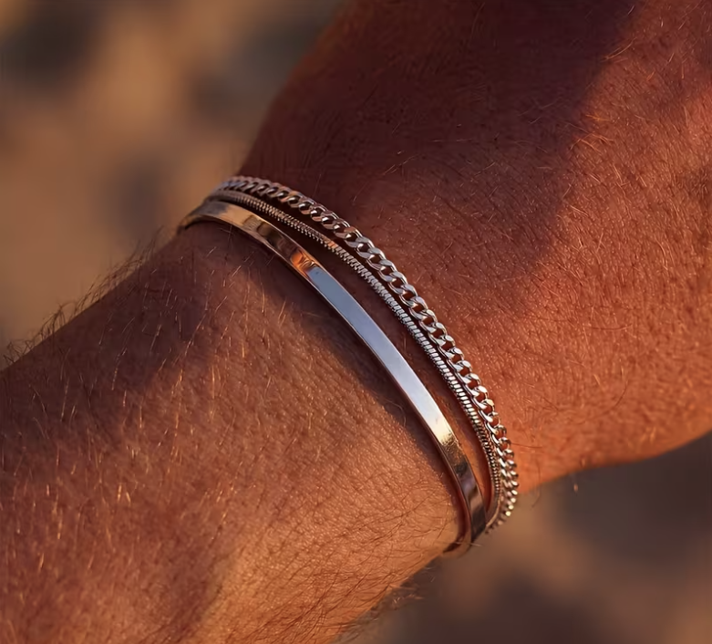 The Sovereign Stack Bracelet Set (3 Piece Men’s Bracelet Set)