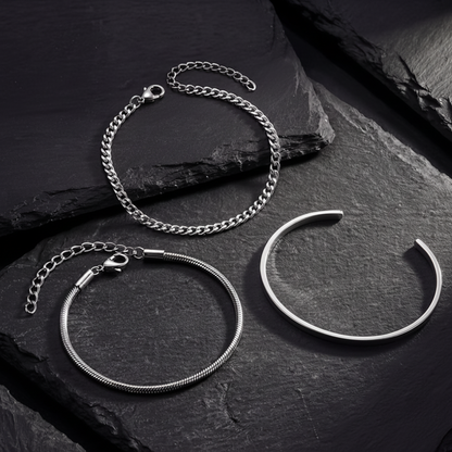 The Sovereign Stack Bracelet Set (3 Piece Men’s Bracelet Set)