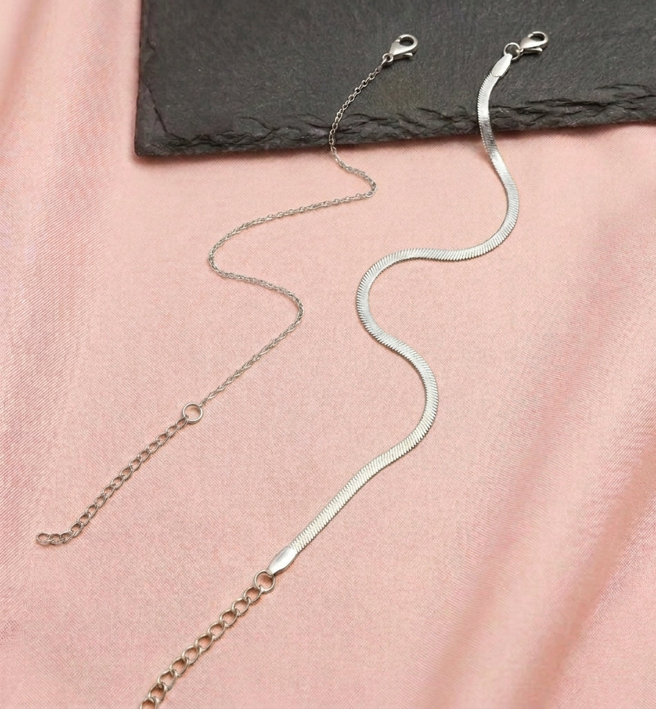 Golden Glow Layered Anklet Set (2 Piece)