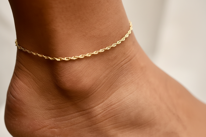 Dual Layer Twist Luxe Anklet
