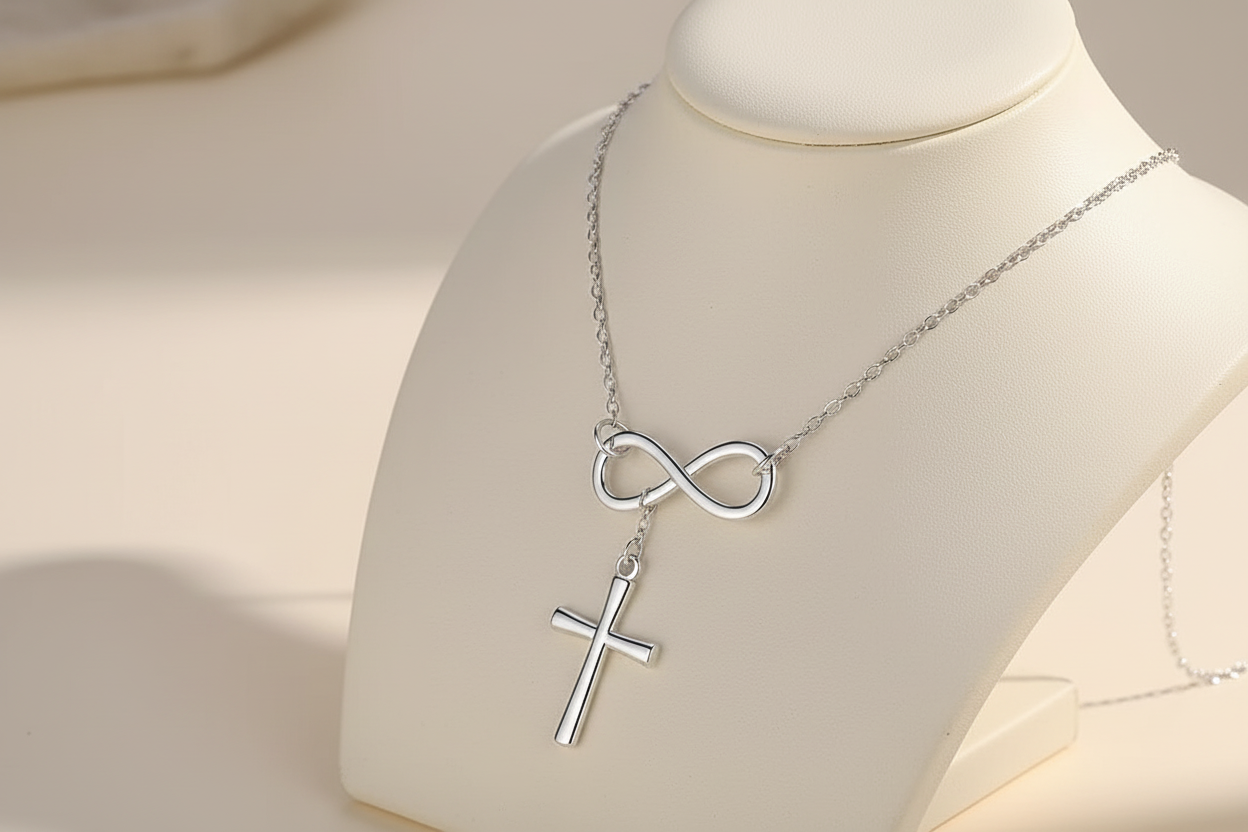 Endless Faith Infinity Cross Necklace