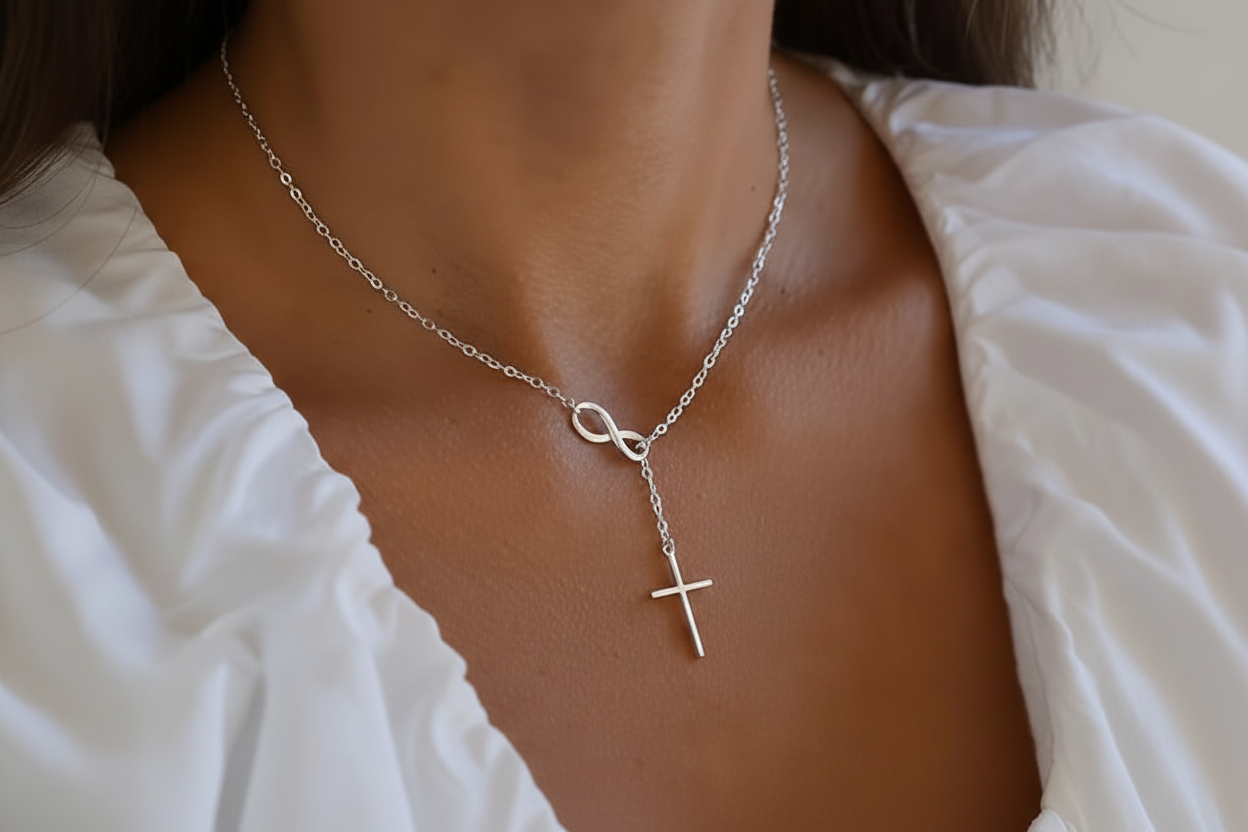 Endless Faith Infinity Cross Necklace