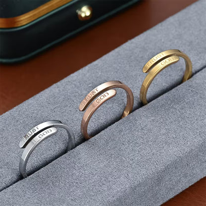 Unshaken Faith Engraved Ring