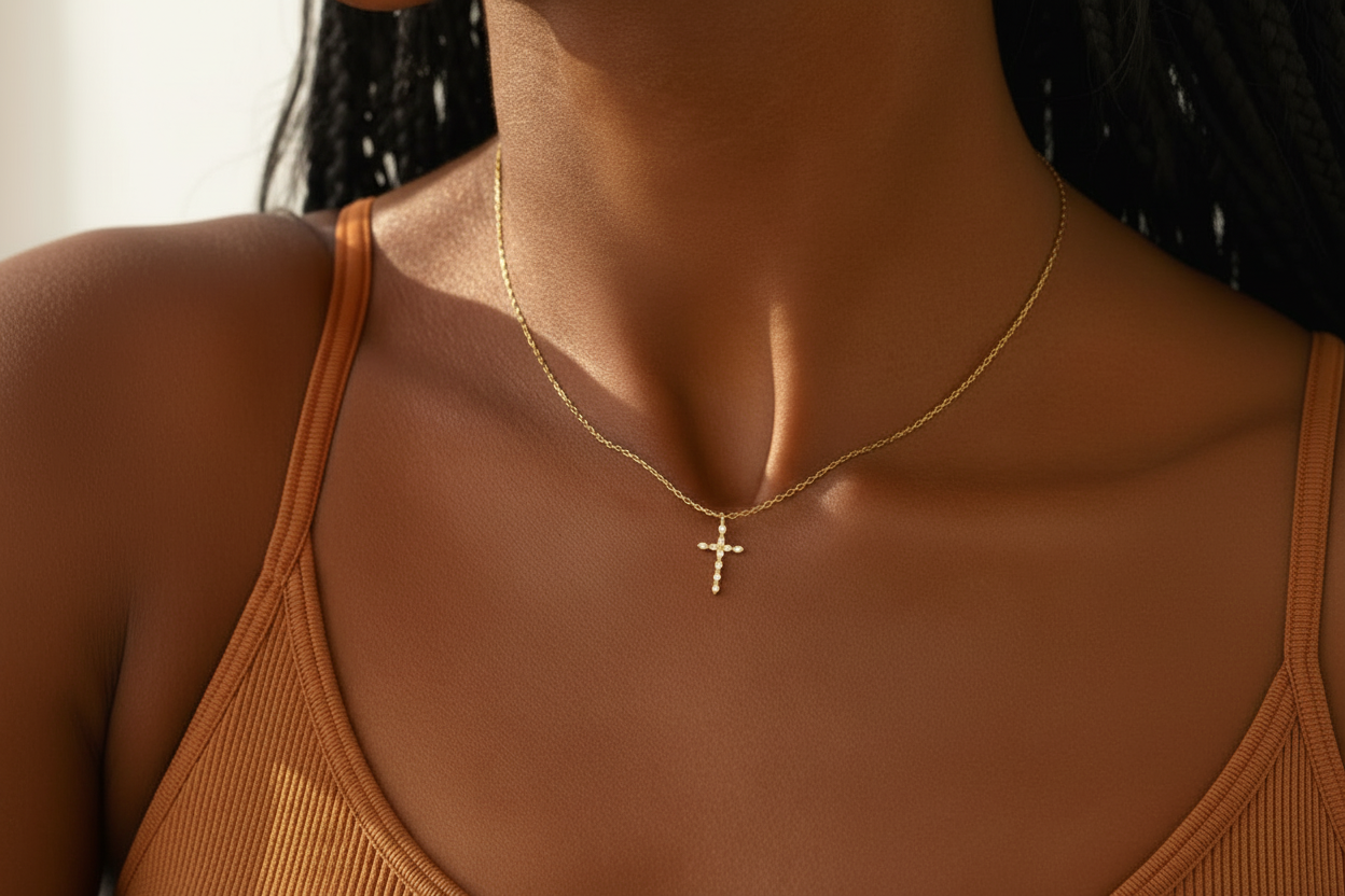 Grace Cross Crystal Necklace